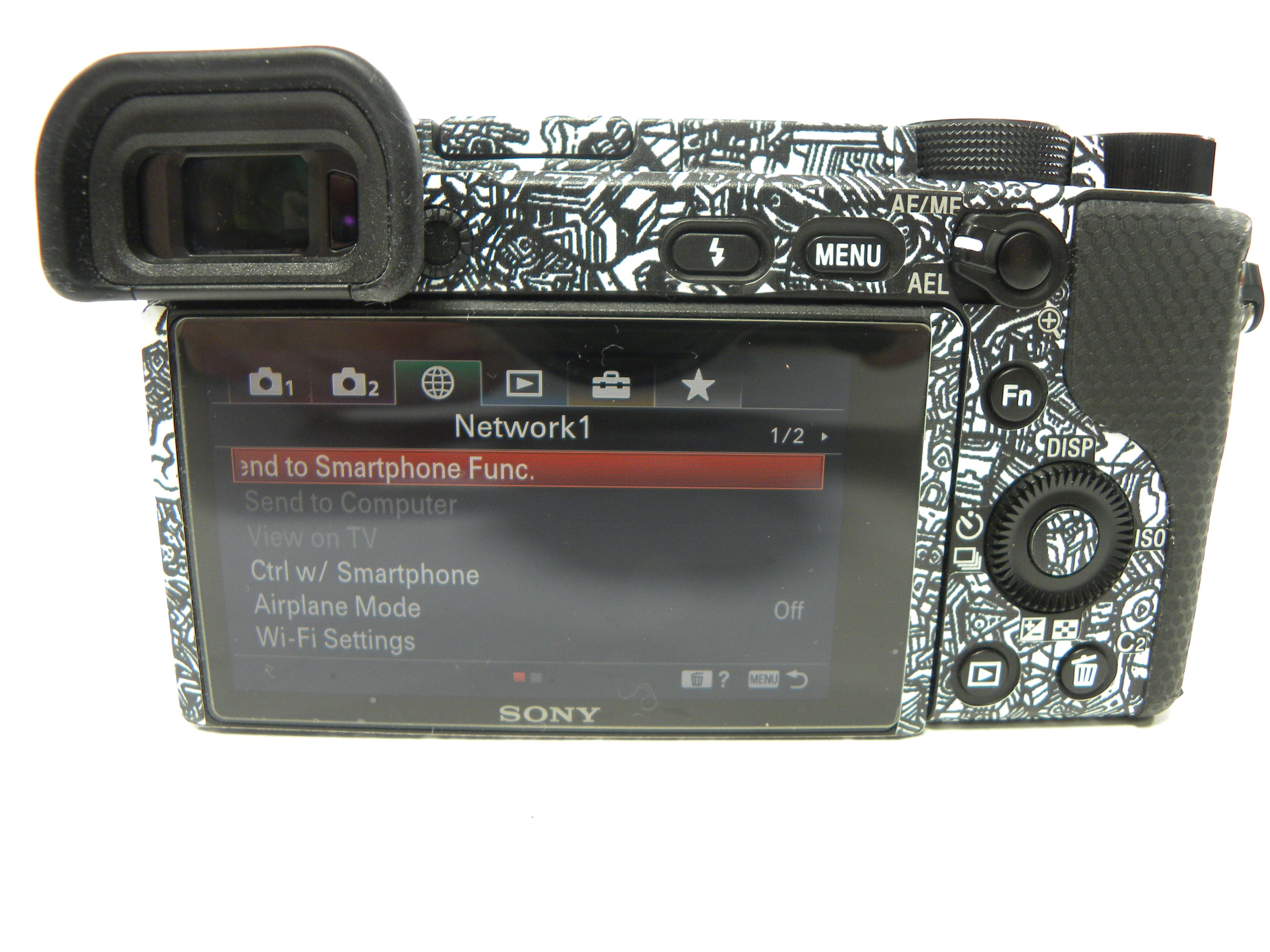 Sony a6400 24.2mp Mirrorless Digital camera Body Only  w/Skin Shutter Ct. 5,061
