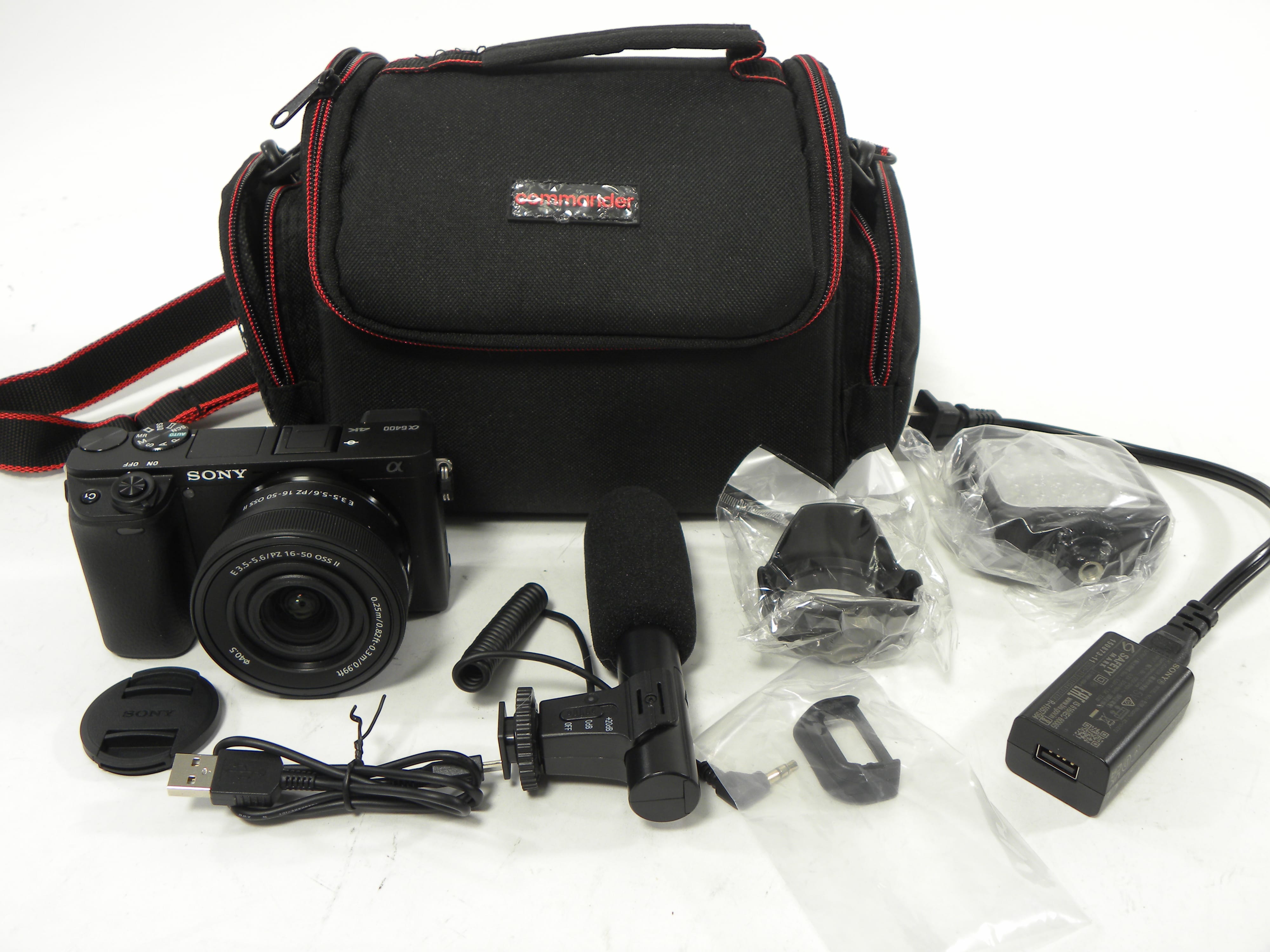 Sony a6400 24.2mp Mirrorless digital w/PZ II 16-50 OSS Shutter Ct. 32