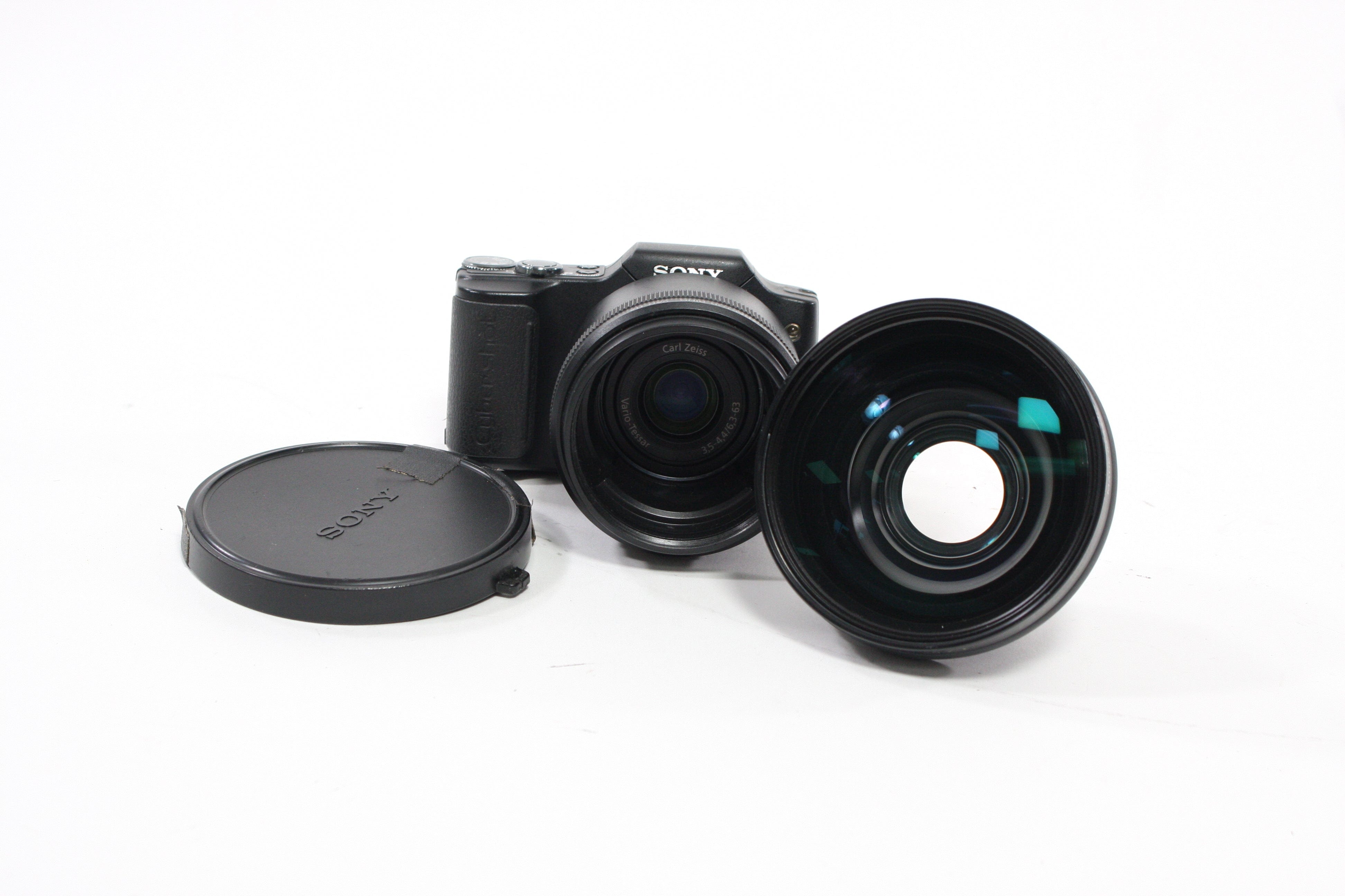 Sony DSC-H20 Digital Camera (Modified) w Adapter Ring & .07x Convertor AS-IS
