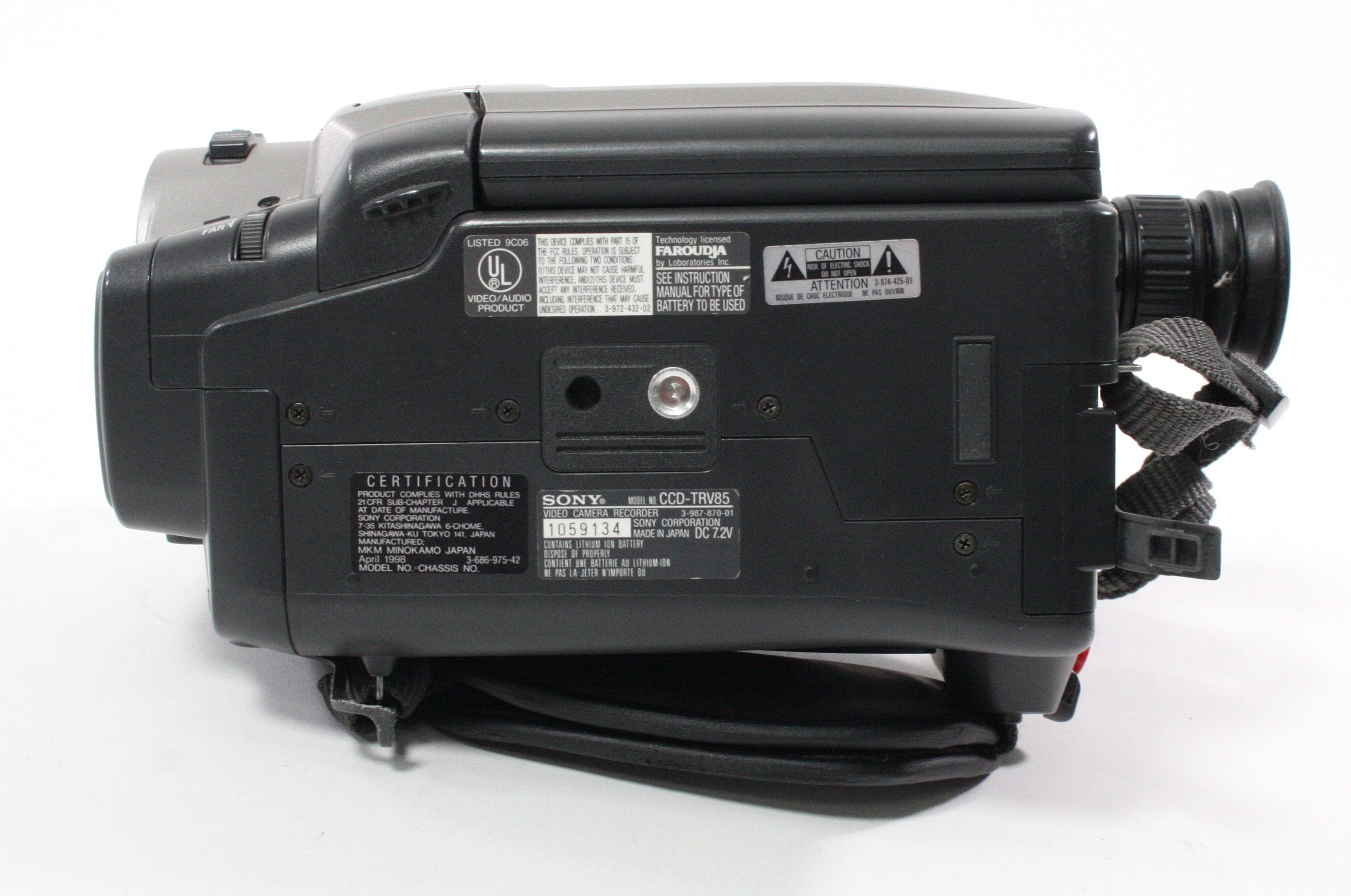 Sony Handycam CCD-TRV85 Video Hi8 Video Camera