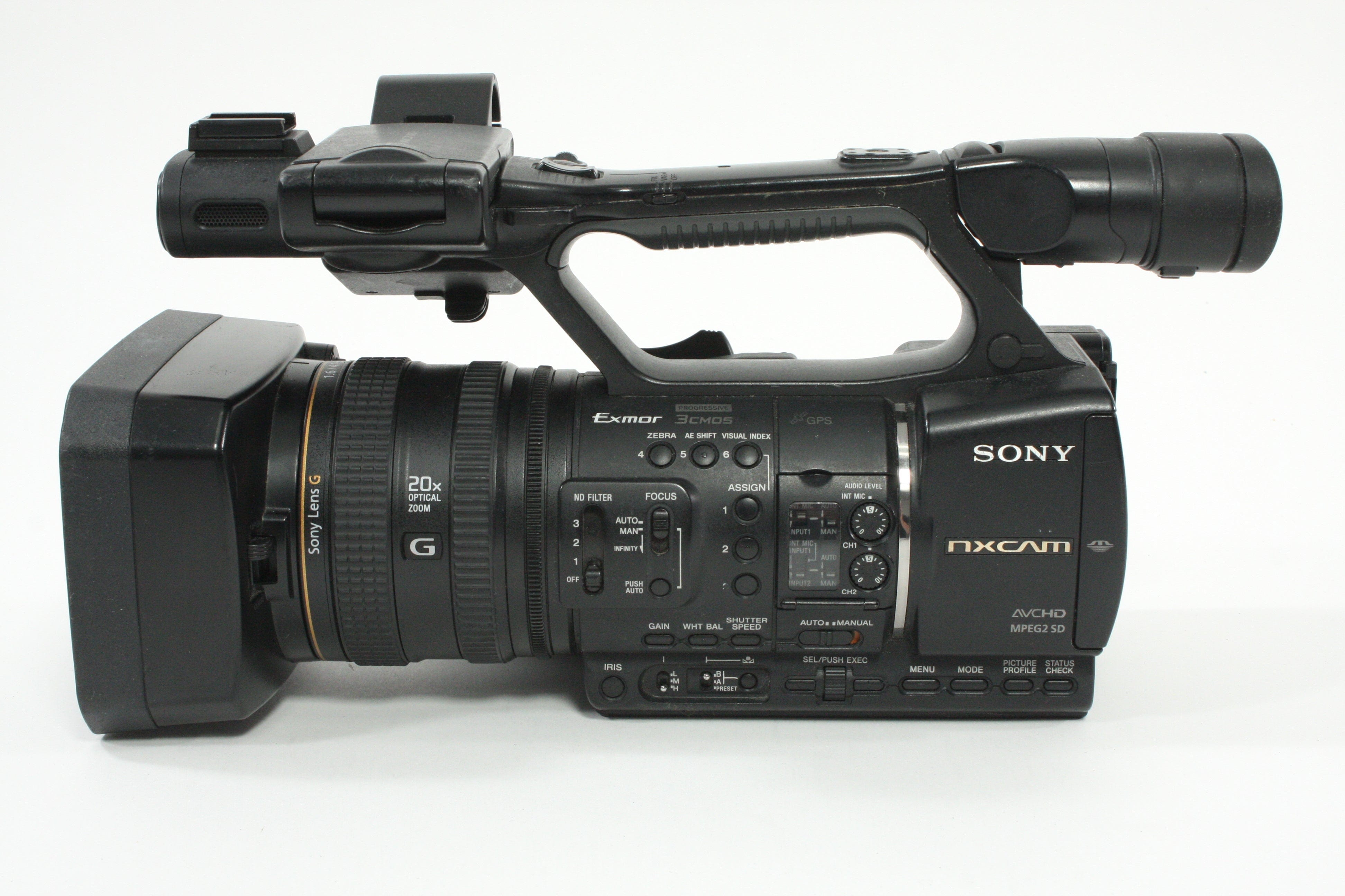 Sony HXR-NX5U NXCAM Professional Camcorder - 1150  hours usage -selling as-is.