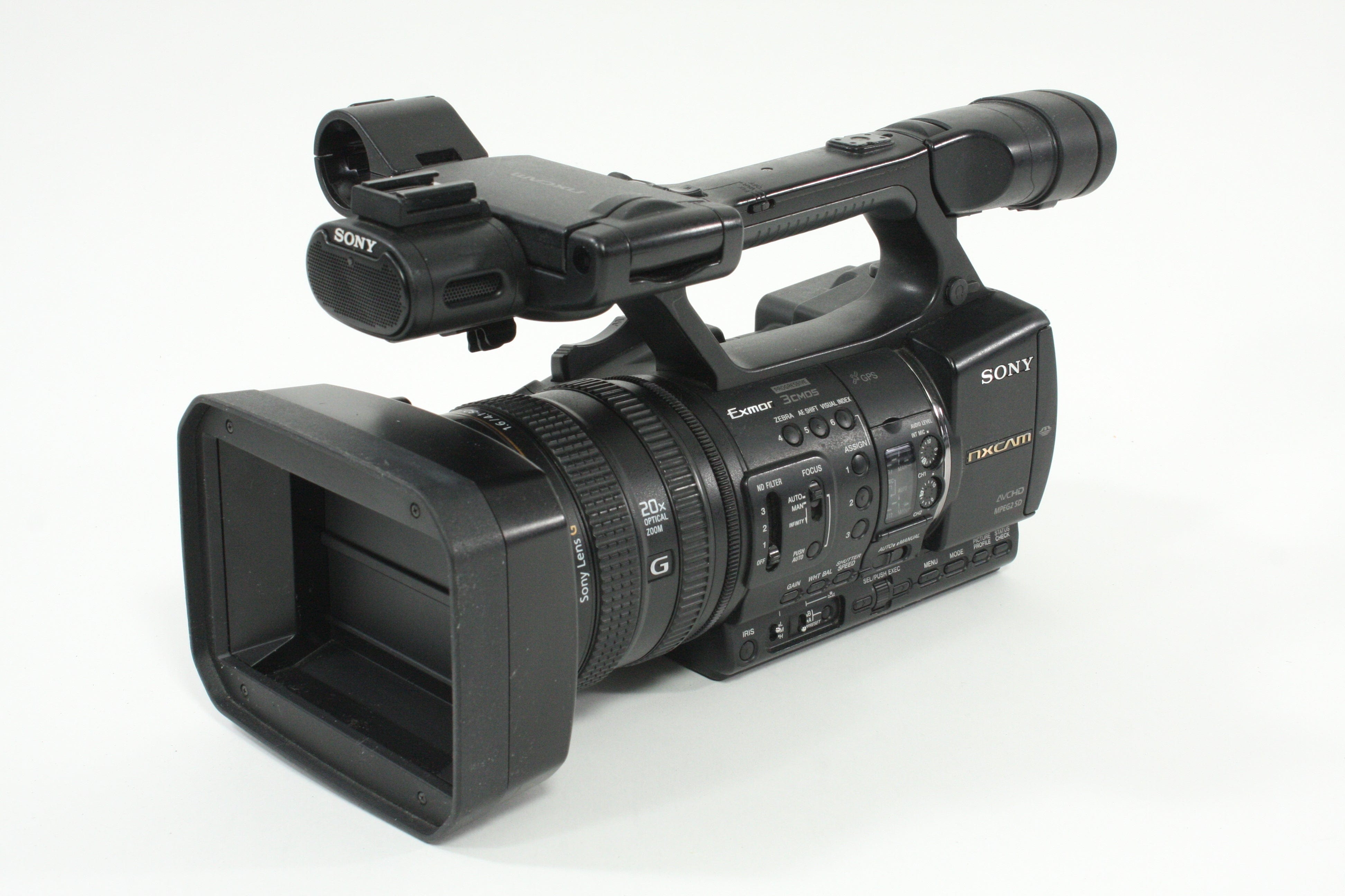 Sony HXR-NX5U NXCAM Professional Camcorder - 550  hours usage - Selling as-is.
