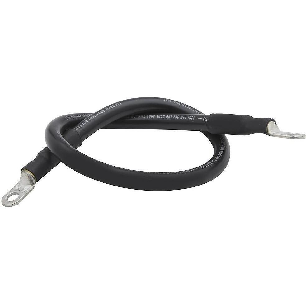 Seachoice 63001 Tinned Copper Battery Assembly, 2 AWG, Black, 2'