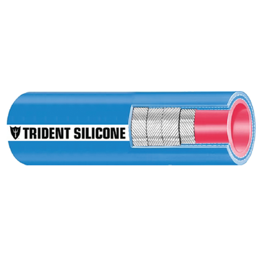 Trident Marine 202V8000-36 Trident Blue "VHT" Silicone Softwall Wet Exhaust Hose, 8" x 3'