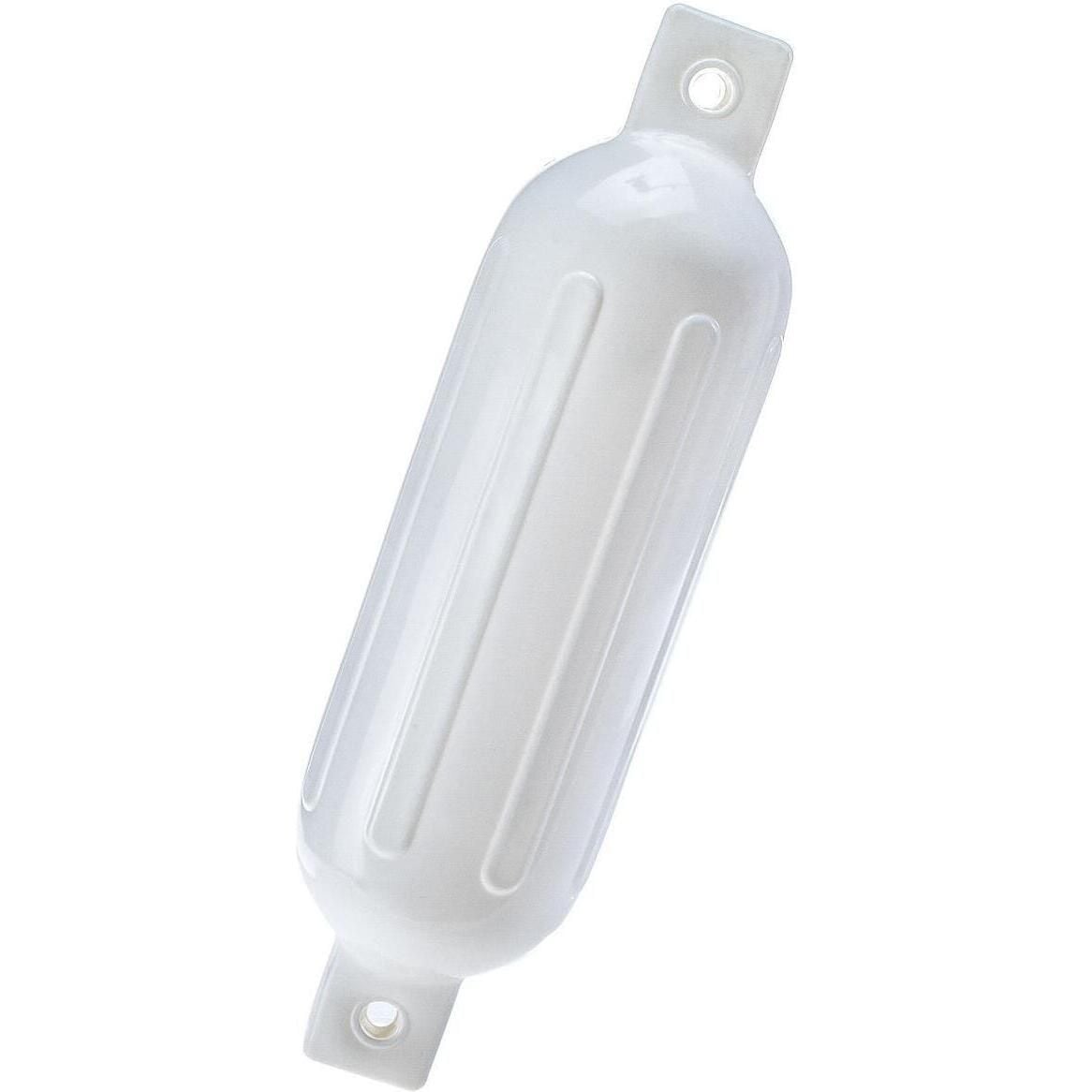 Seachoice DE79201S 79011 Twin Eye Ribbed Fender, White, 5.5 x 20"