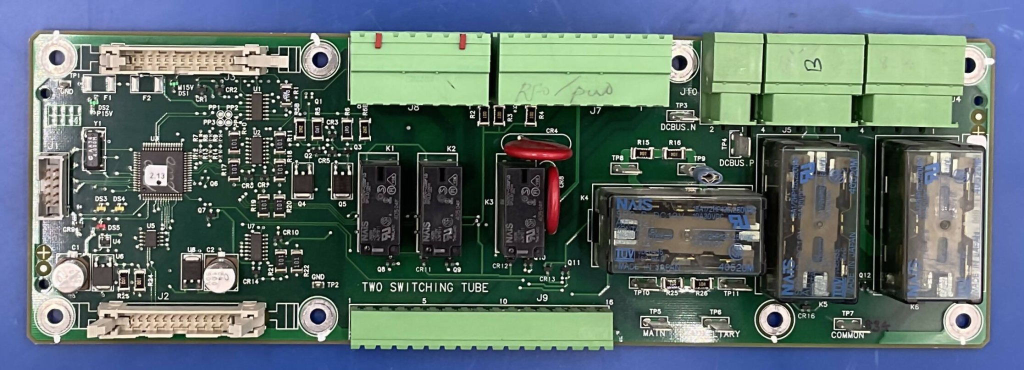 GE 2304454-5 - Two Tube Switching Board X-Ray PCB Front View | Alo Tech Solutions