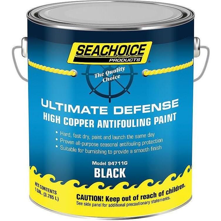 Seachoice YMP079/1 94711G Ultimate Defense High-Copper Antifouling Paint, Black, 1 Gallon