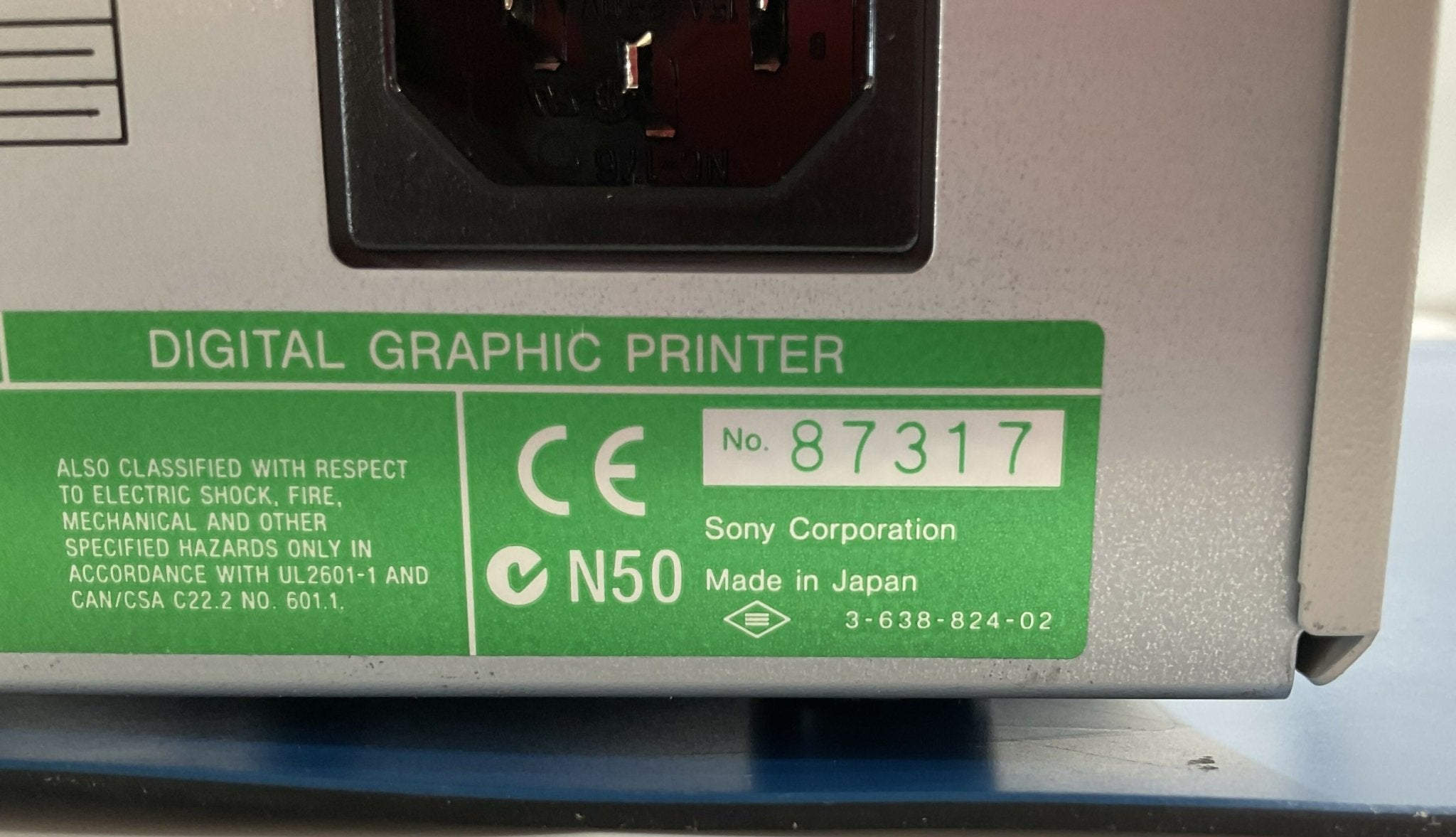 VIDEO GRAPHIC PRINTER (UP-D895 MD) SONY