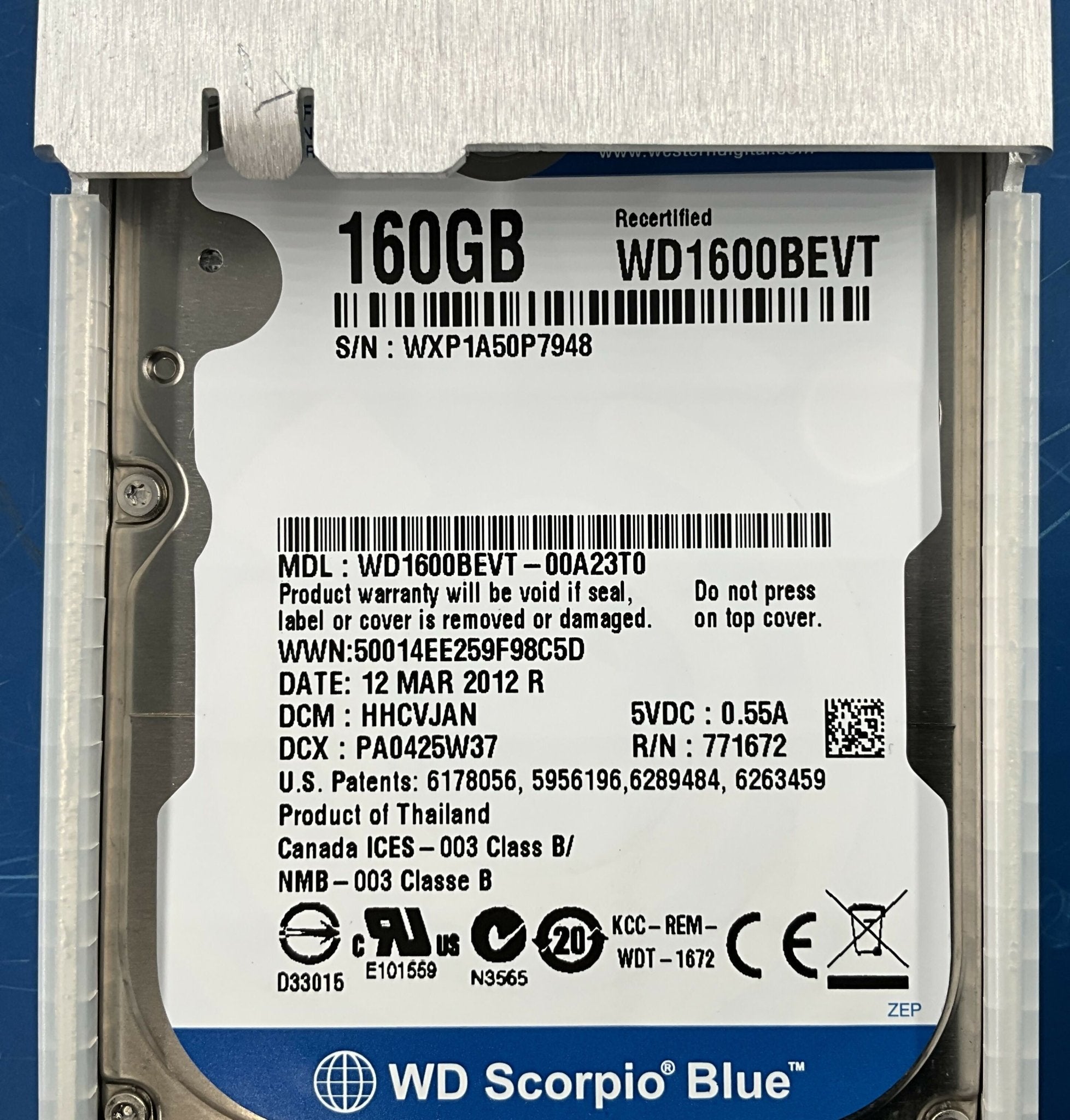Vivid S5/S6 SATA HDD (S2424594-2/5453389/5438373 GE