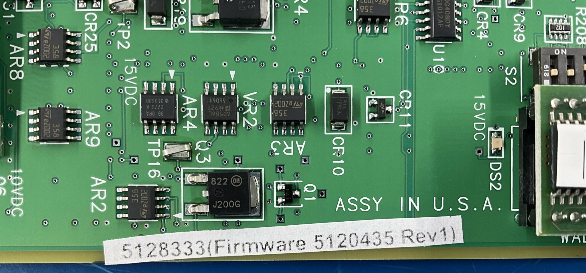 WALL STAND LIGHTNING TABLE I/O BOARD (5128333/2290188-2 GE