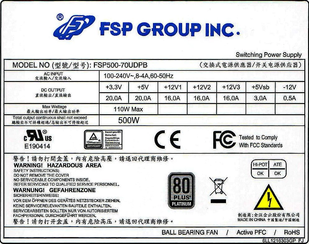 FSP500-70UDPB