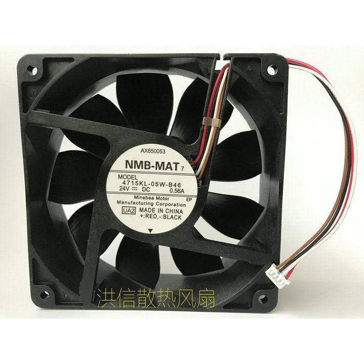 1 PCS NMB Fan 4715KL-05W-B46 DC 24V 0.56A 12038 12CM 4 Pin - AloinfoUSA