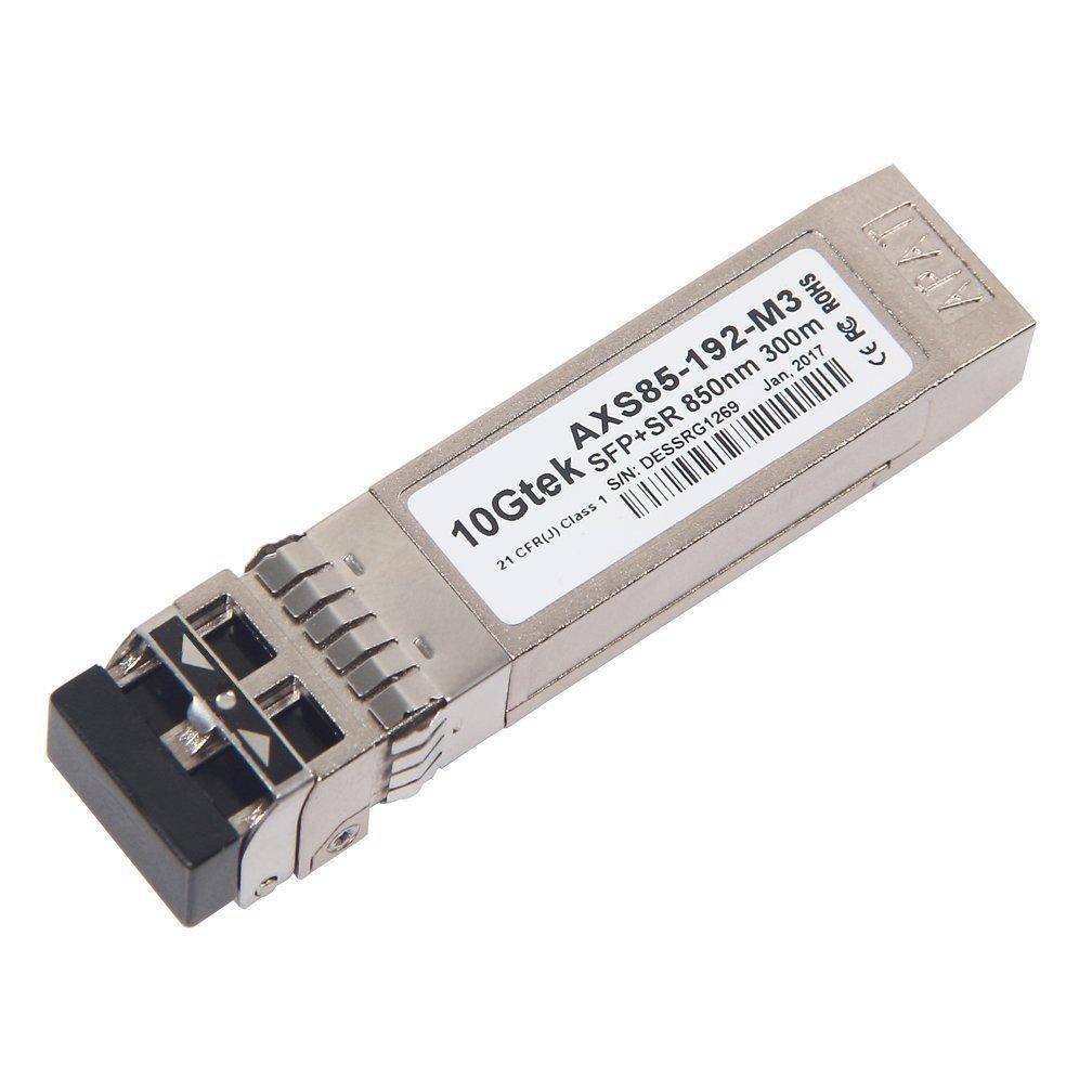 10 Gigabit SFP+ LC Multi-Mode Transceiver, 10GBASE-SR Module for Cisco SFP-10G-SR, Meraki MA-SFP-10GB-SR, Ubiquiti UF-MM-10G, Mikrotik, D-Link, Supermicro, (850nm, DDM, 300m) - AloinfoUSA