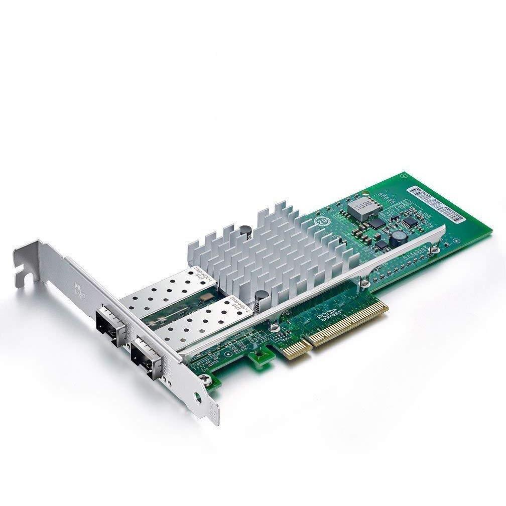 10Gtek for Intel E10G42BTDA 82599ES Chip 10GbE Ethernet Converged Network Adapter X520-DA2/X520-SR2, PCI-E X8 Dual SFP+ Port - AloinfoUSA