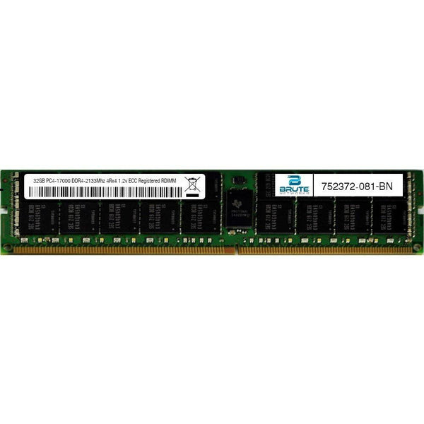 Memoria 752372-081-BN - 32GB PC4-17000 DDR4-2133Mhz 4Rx4 1.2v ECC LRDIMM (Equivalent to OEM PN # 752372-081) - MFerraz Tecnologia