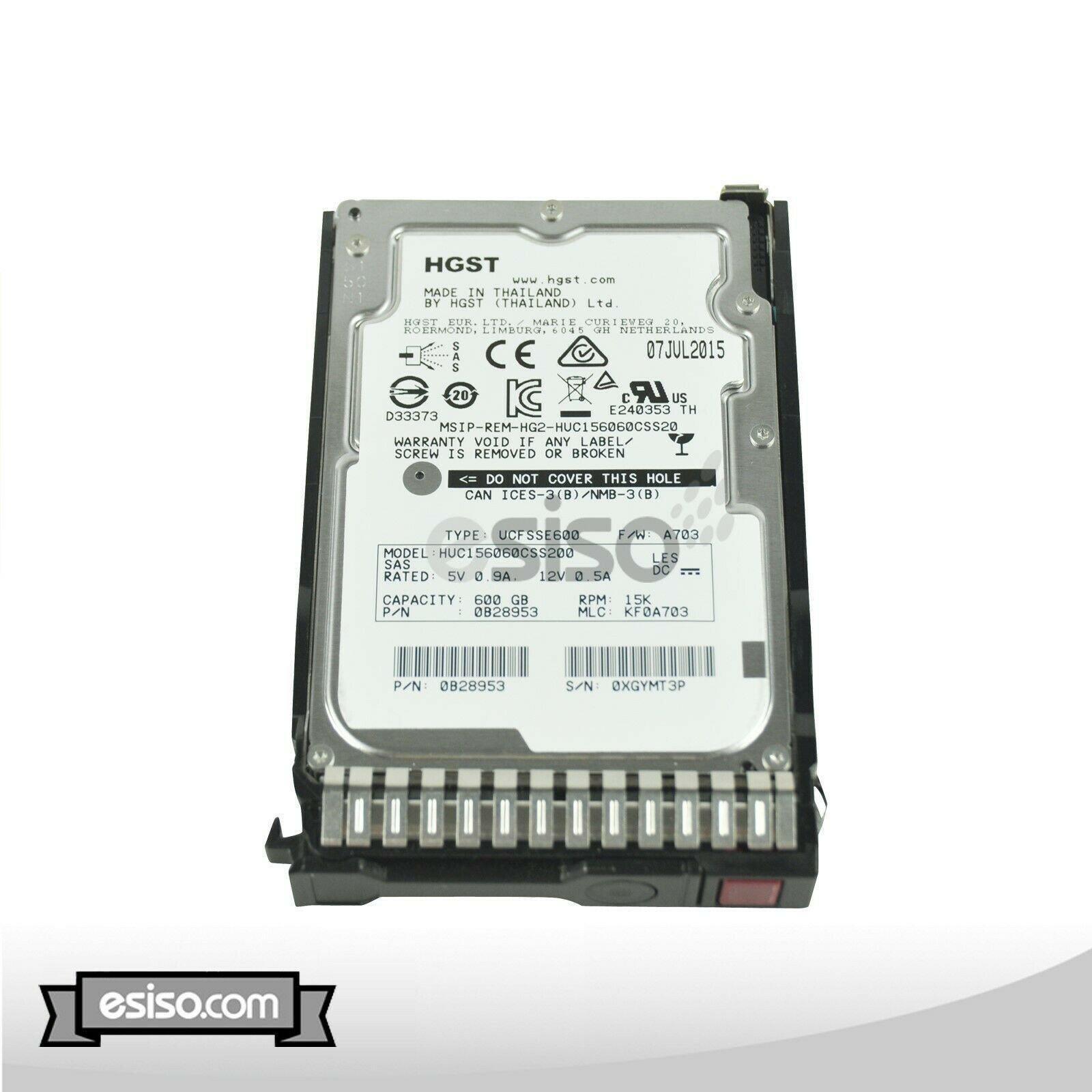 600GB 15K 12G 2.5'' SAS HDD FOR HP PROLIANT DL360 DL380 G8 G9  695976748010 - AloinfoUSA