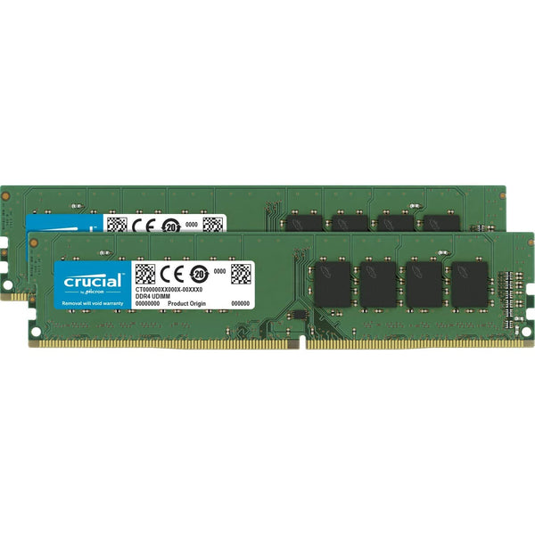 Crucial 32GB Kit (16GBx2) DDR4 2666 MT/s (PC4-21300) DR X8 DIMM 288-Pin Memory - CT2K16G4DFD8266 - MFerraz Tecnologia