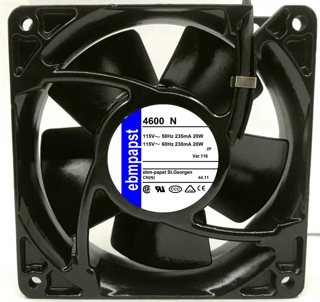 EBM-PAPST 4600N-466 20W 230MA 115V-AC 106CFM Cooling Fan 119X119X38MM D534805 - AloTechInfoUSA