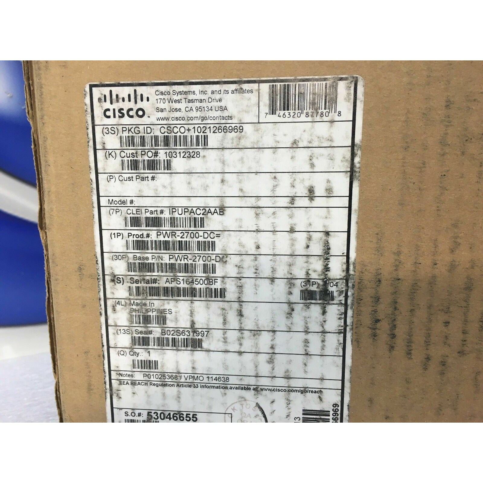 7606 Cisco PWR-2700-DC 2700W POWER SUPPLY for CISCO7606 CISCO7606-S 341-0033 KMJ 746320877808 - AloinfoUSA