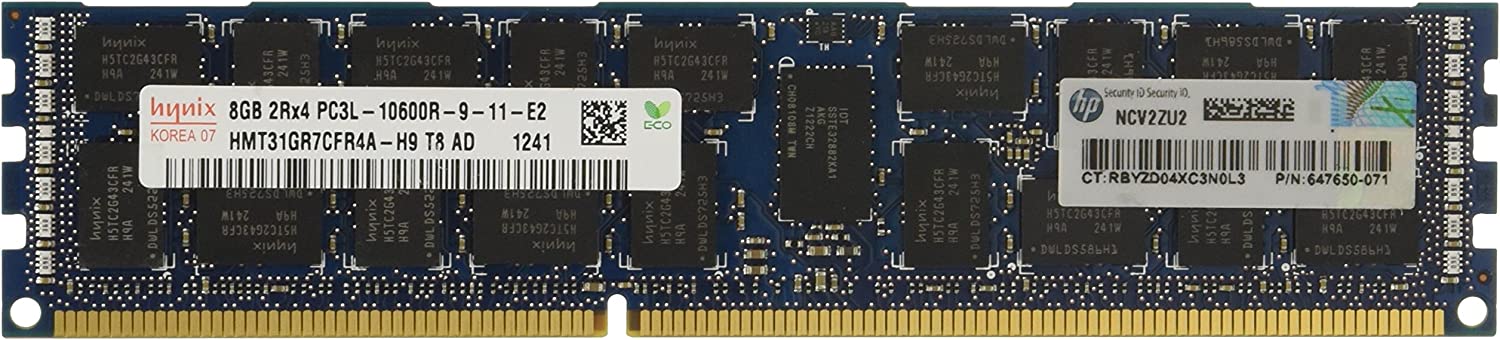 memory 647897-B21 HP 8GB (1x8GB) Dual Rank PC3L-10600 Memory Kit 647650-071 - AloTechInfoUSA