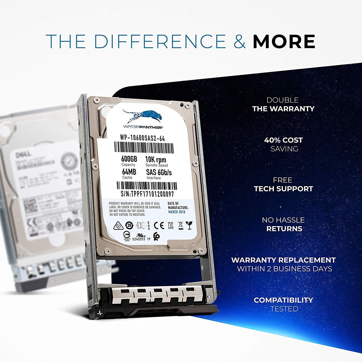 900-GB 10K-RPM SAS 6-Gbps 2.5-Inch Compatible with Dell PowerEdge Servers T20 C1100 R230 T430 T330 02RR9T 09X49P 08JRN4 Enterprise Internal Hot-Swappable Hard Drive in a 13G Dell Caddy - AloinfoUSA