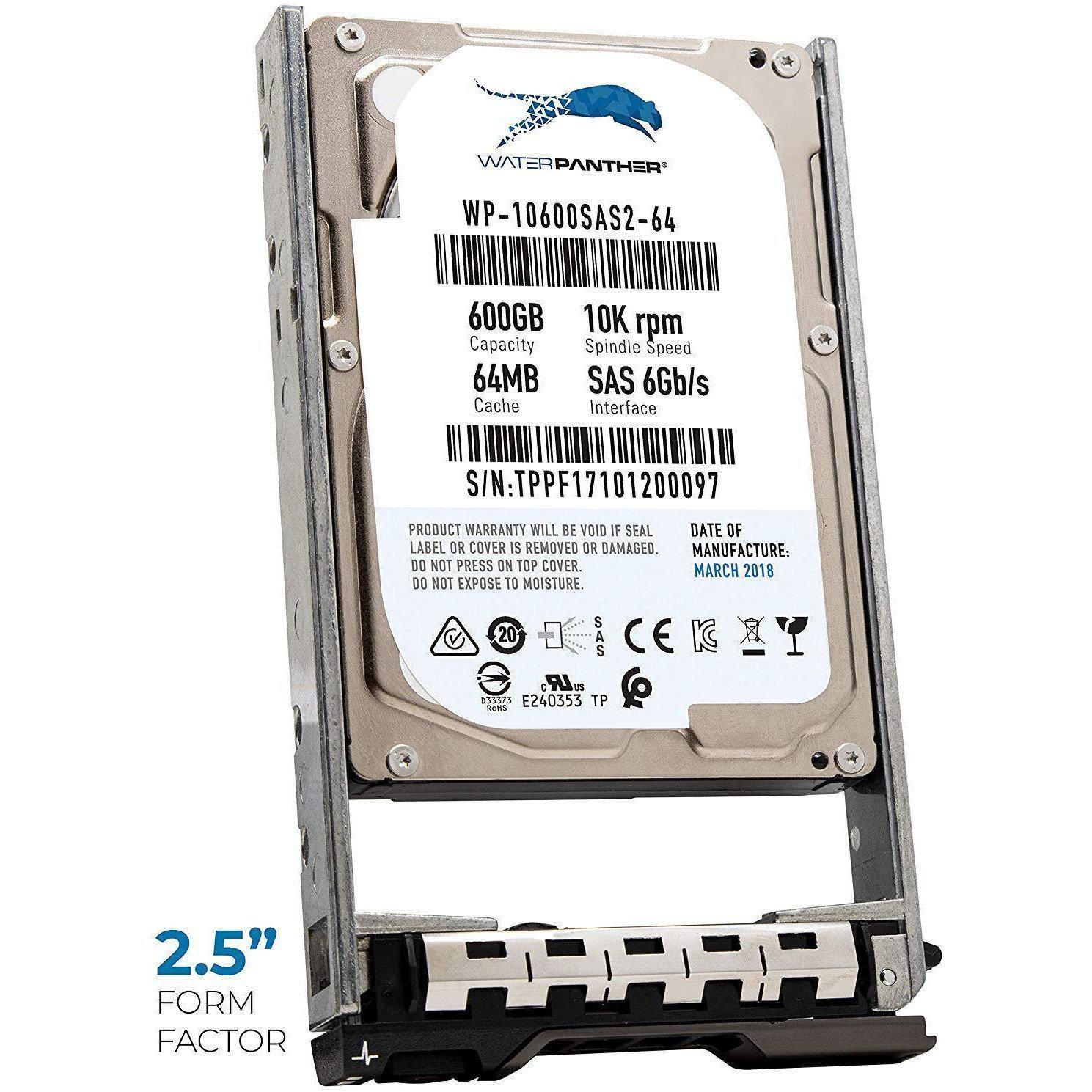 900-GB 10K-RPM SAS 6-Gbps 2.5-Inch Compatible with Dell PowerEdge Servers T20 C1100 R230 T430 T330 02RR9T 09X49P 08JRN4 Enterprise Internal Hot-Swappable Hard Drive in a 13G Dell Caddy - AloinfoUSA