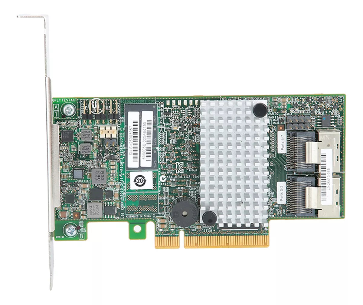 Controladora LSI00202 Megaraid SAS 9260-8i RAID controller+SFF-8087 to (4) 7-Pin SATA cables - AloTechInfoUSA
