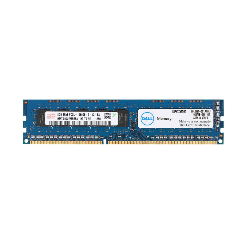 memory Dell 8GB DDR3L 1600MHz PC3L-12800 ECC Registered 2Rx8 1.35volt SDRAM Memory Module for Servers P/N: SNPPKCG9C/8G - AloTechInfoUSA