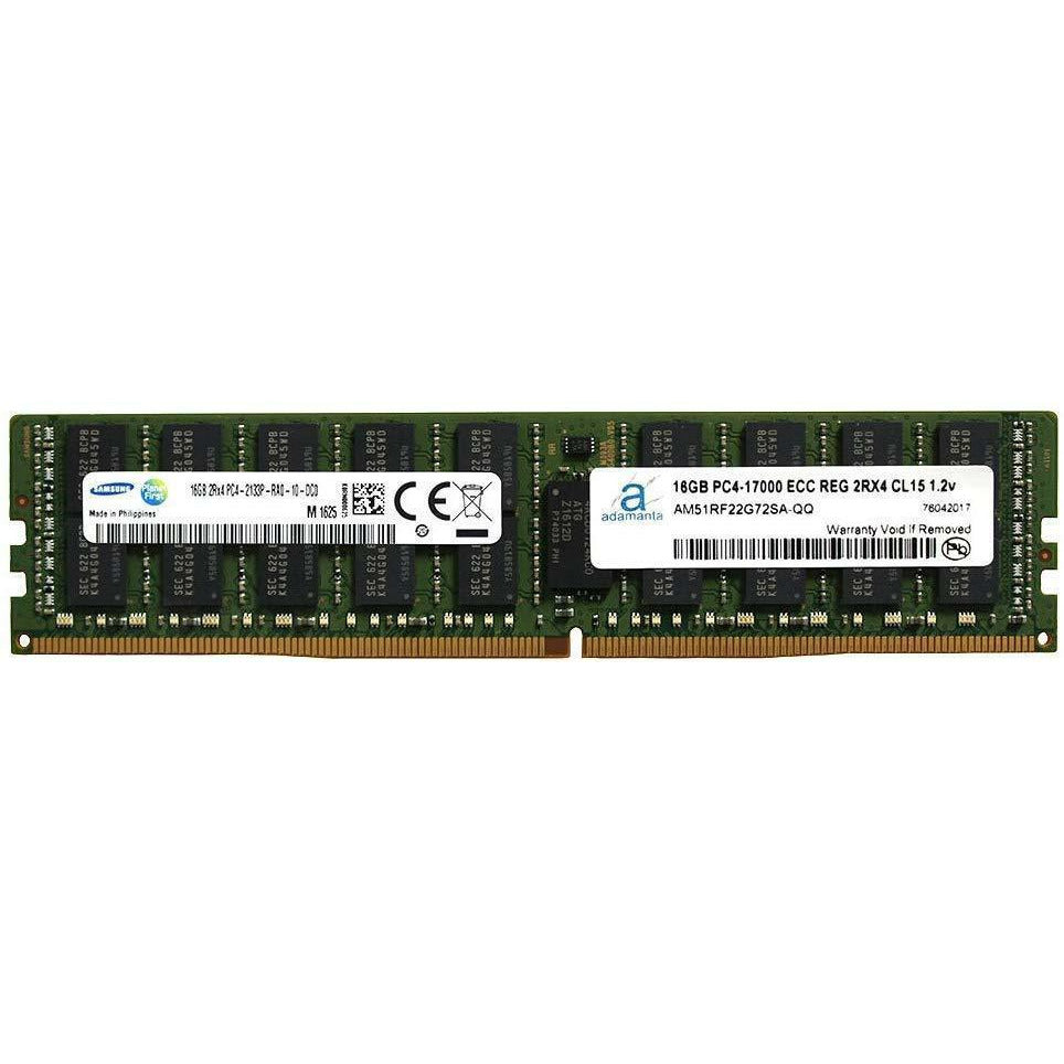 Adamanta 16GB (1x16GB) Server Memory Upgrade Compatible for Dell Poweredge, Dell Precision &amp; HP Proliant Servers DDR4 2133MHz PC4-17000 ECC Registered Chip 2Rx4 CL15 1.2V DRAM RAM - AloinfoUSA