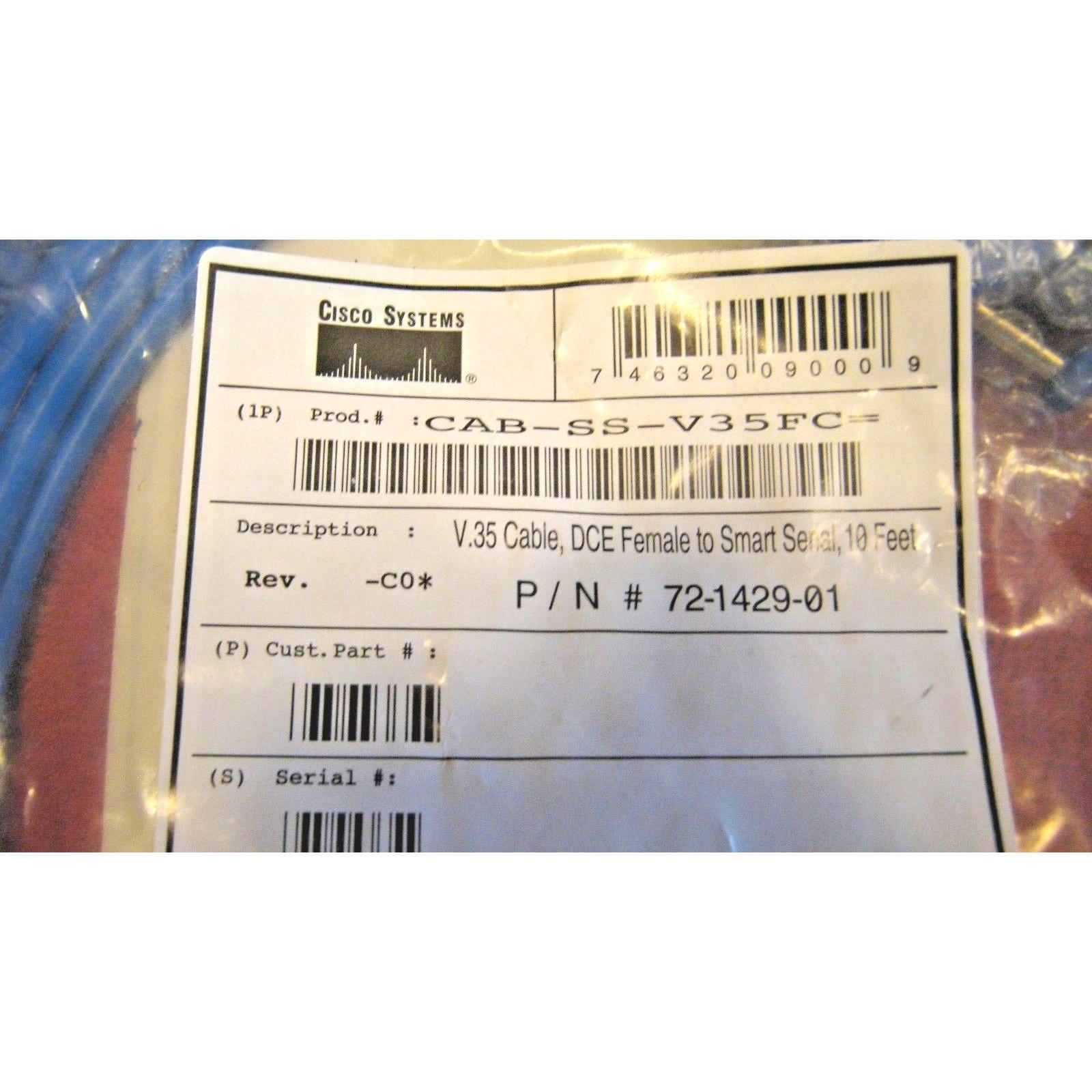 cable Femea CISCO CAB-SS-V35FC= V.35 CABLE, DCE Female to Smart Serial-10 ft  P/N 72-1429-01 746320090009 - AloinfoUSA