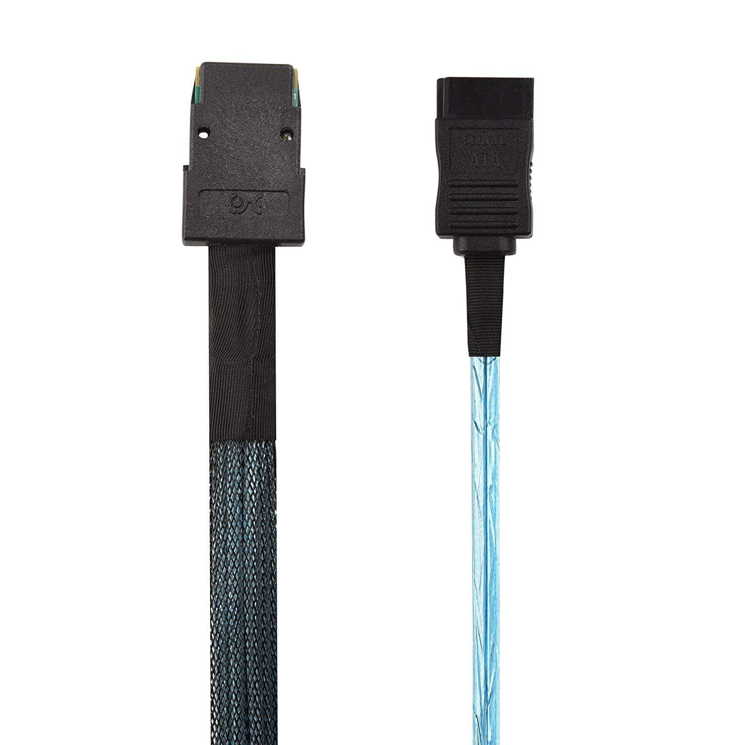 Cabo Internal Mini SAS to SATA Cable (SFF-8087 to SATA Forward Breakout) 3.3 Feet - AloinfoUSA