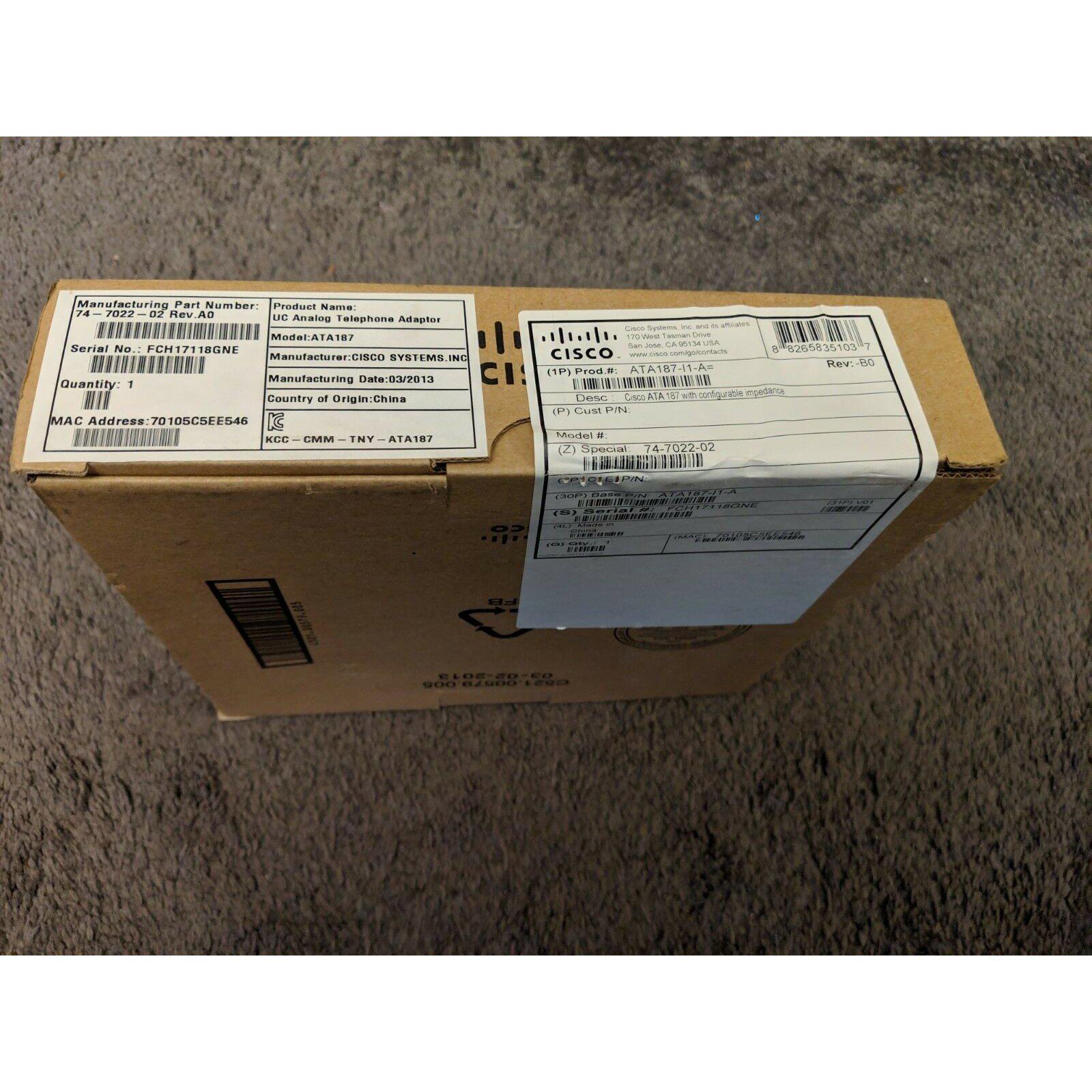 Cisco ATA187-I1-A Analog VoIP Phone Adapter ATA187 - AloinfoUSA