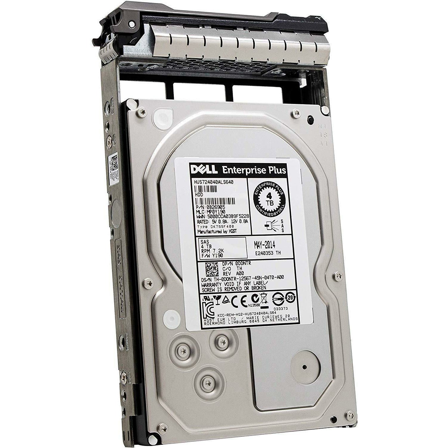 DELL ENTERPRISE CLASS 4TB 7.2K RPM SAS 3.5" 6Gbps HARD DRIVE W/TRAY FOR PowerEdge R210 II R220 R310 R320 R410 R415 R420 R510 R515 R520 R710 R720 R720XD T110 II T310 T320 T410 T420 T620 T710 - AloinfoUSA