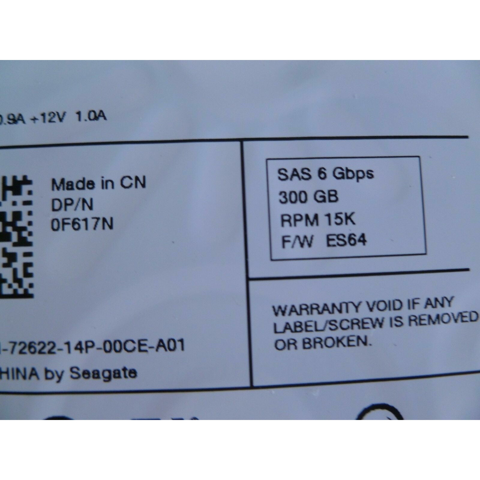 DELL/SEAGATE 15K.7 ST3300657SS 300GB SAS HARD DRIVE P/N:9FL066-150 F/W:ES64 33006000057 - AloinfoUSA