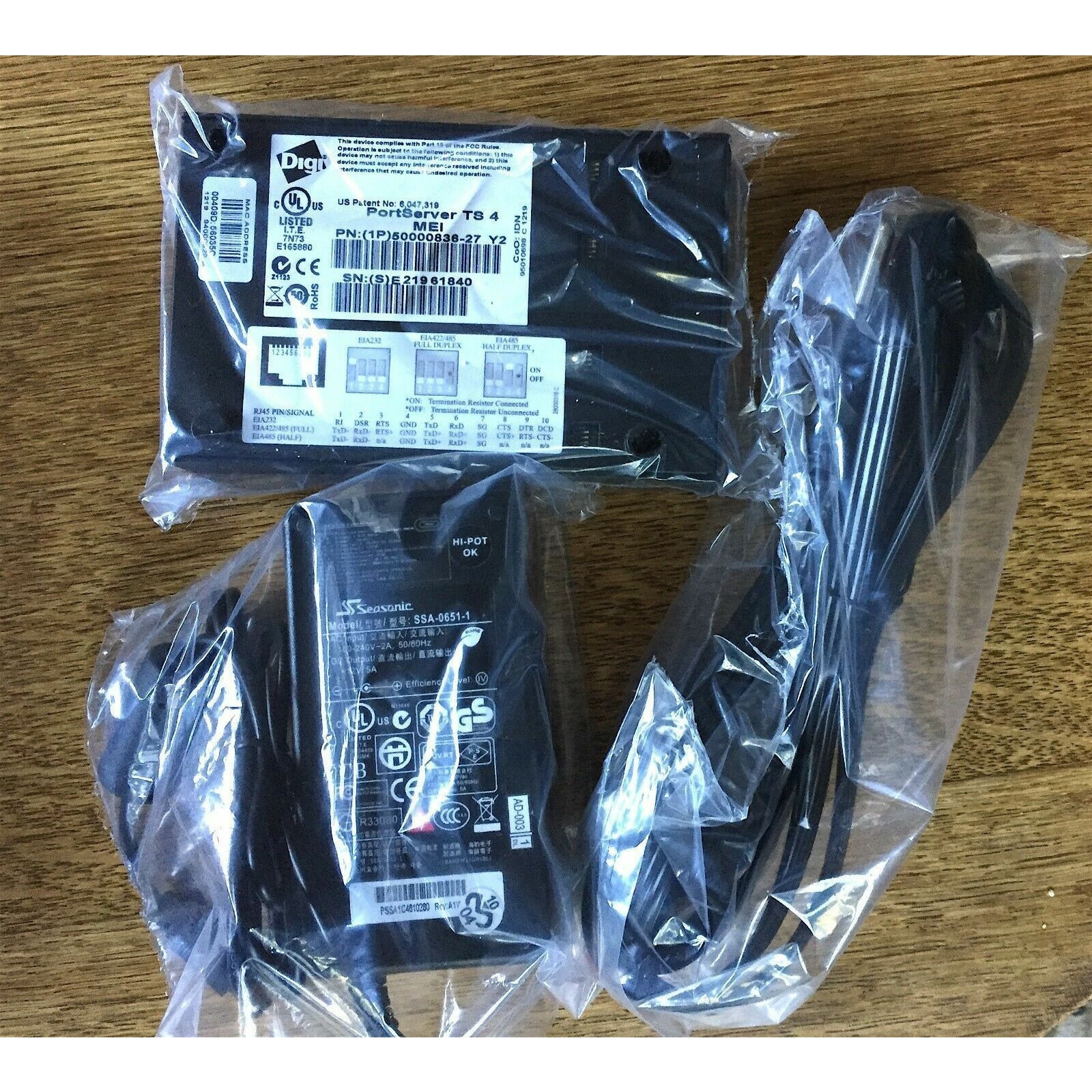 Digi Portserver TS-4 MEI 50000836-27 w/ AC adapter+full warranty Port Server TS4 - AloinfoUSA