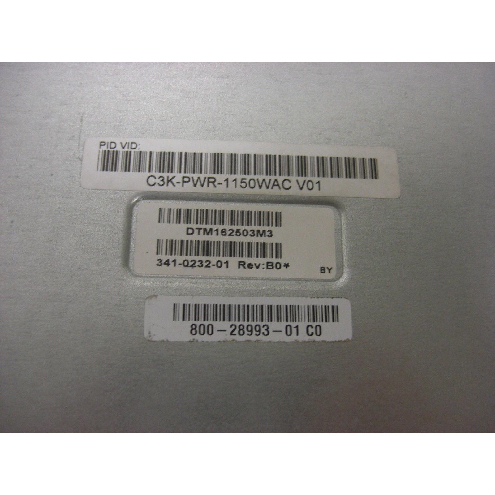 Fuente Cisco c3k-pwr-1150wac 341-0232-01 dpst-1150ab a 1150w max power supply - AloinfoUSA