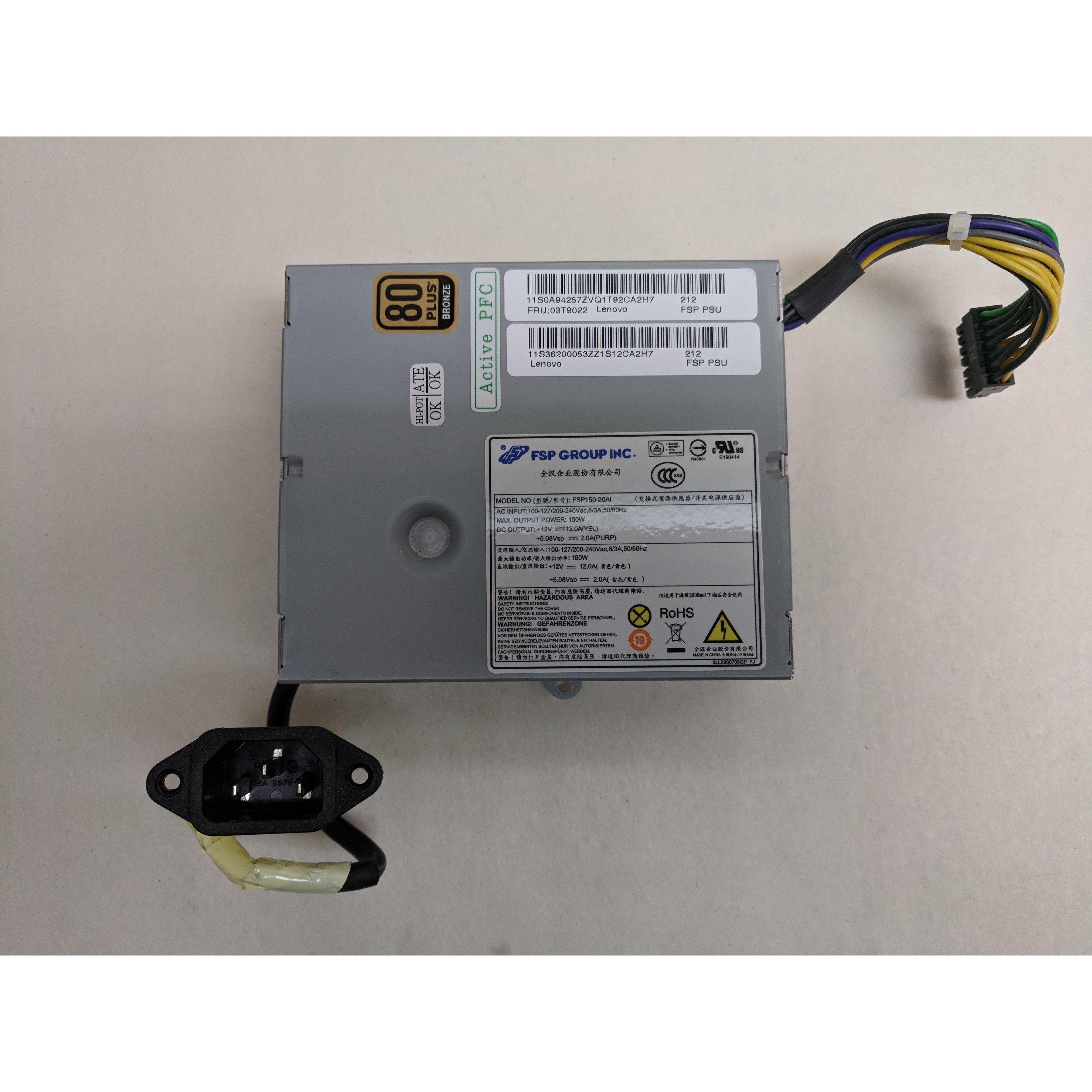 FSP FSP150-20AI Lenovo ThinkCentre M93z 150W 14-Pin Desktop Power Supply - AloinfoUSA