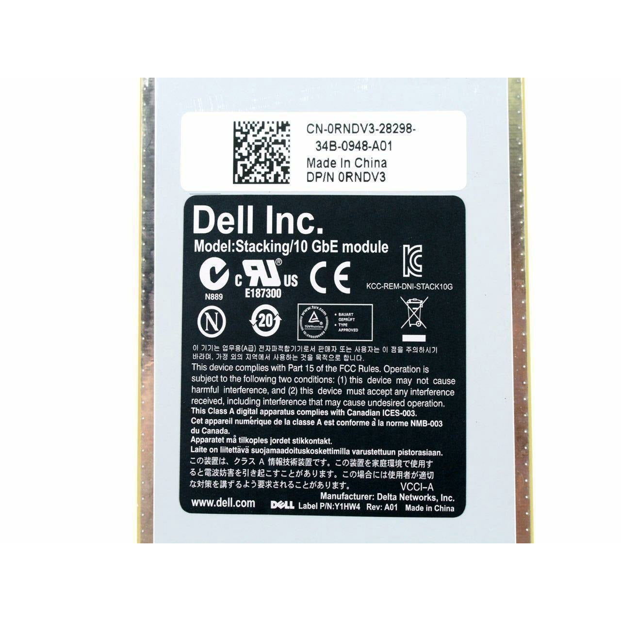 Genuine Dell PowerConnect 7024 7048 7024P 7048P 10GE 10GbE Stacking Module RNDV3 0RNDV3 CN-0RNDV3 - AloinfoUSA