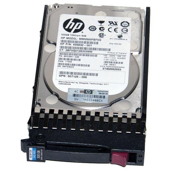 HD 500GB SAS 7.2k RPM 2.5" 6G DP para HP 605832-001 - AloinfoUSA