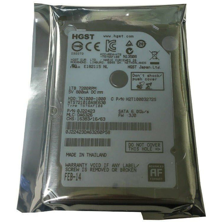 HGST 1TB 32MB Cache 7200RPM SATA III (6.0Gb/s) 2.5" PS3 &amp; PS4 Hard Drive 0J22423 - AloinfoUSA