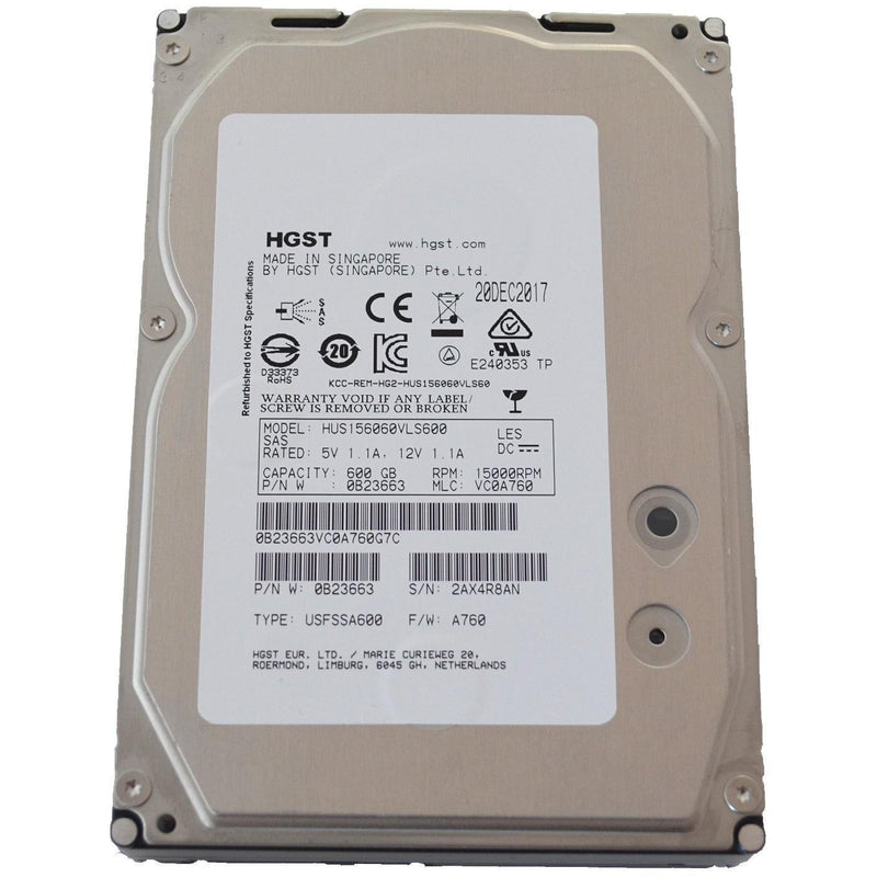 HGST Ultrastar 15K600 | 600GB 15K RPM SAS 6Gb/s 64MB Cache 3.5" Inch | 1.6 Million MTBF | HUS156060VLS600 | Enterprise Hard Disk Drive With Mission Critical Performance (HDD)-FoxTI