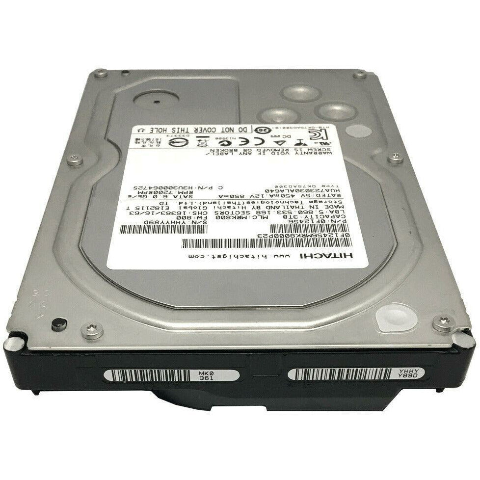 Hitachi Ultrastar HUA723030ALA640 3TB 7200 RPM 64MB SATA 6.0Gb/s 3.5" Hard Drive 829686001787 - AloinfoUSA