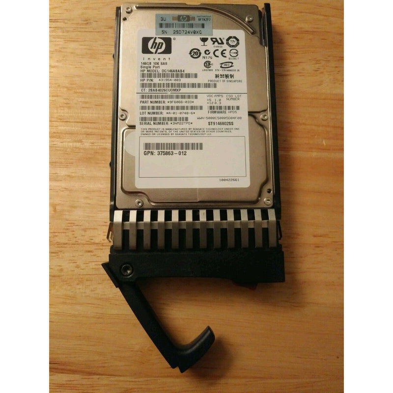 HP 146GB 2.5″ 10K SAS HDD 431954-003 418399-001 432320-001 430165-003 SERVER HDD 102645800738-FoxTI