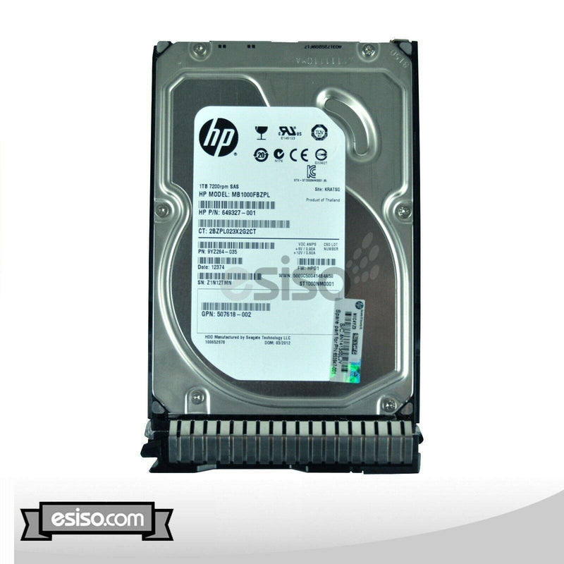 HP 652753-B21 653947-001 1TB 6G 7.2K LFF 3.5'' SAS HDD FOR ML110 ML150 ML350 G9-FoxTI