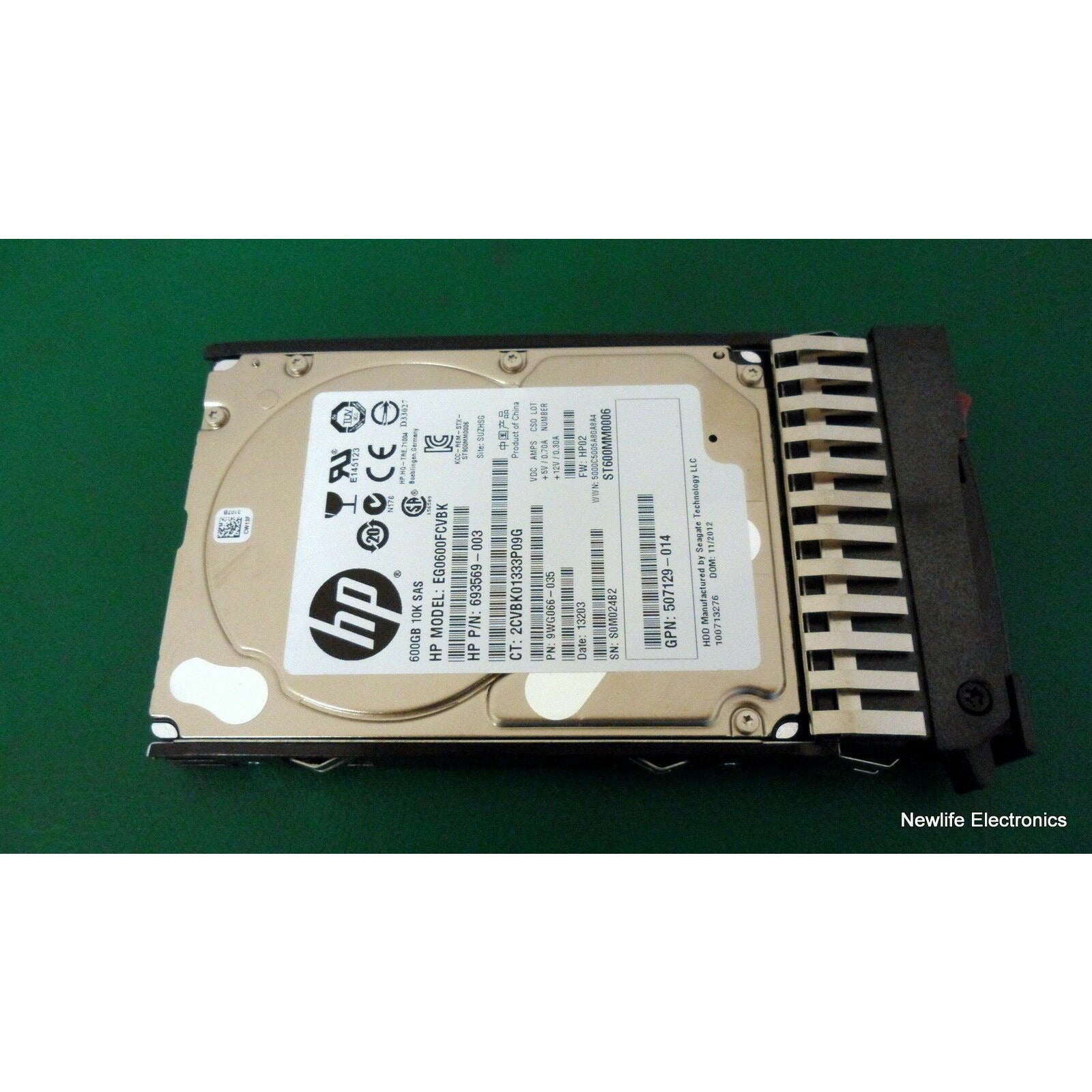 HP EG0600FCVBK 600GB 10K RPM 2.5" Hot-swap SAS HDD 693569-003 884962013786 - AloinfoUSA