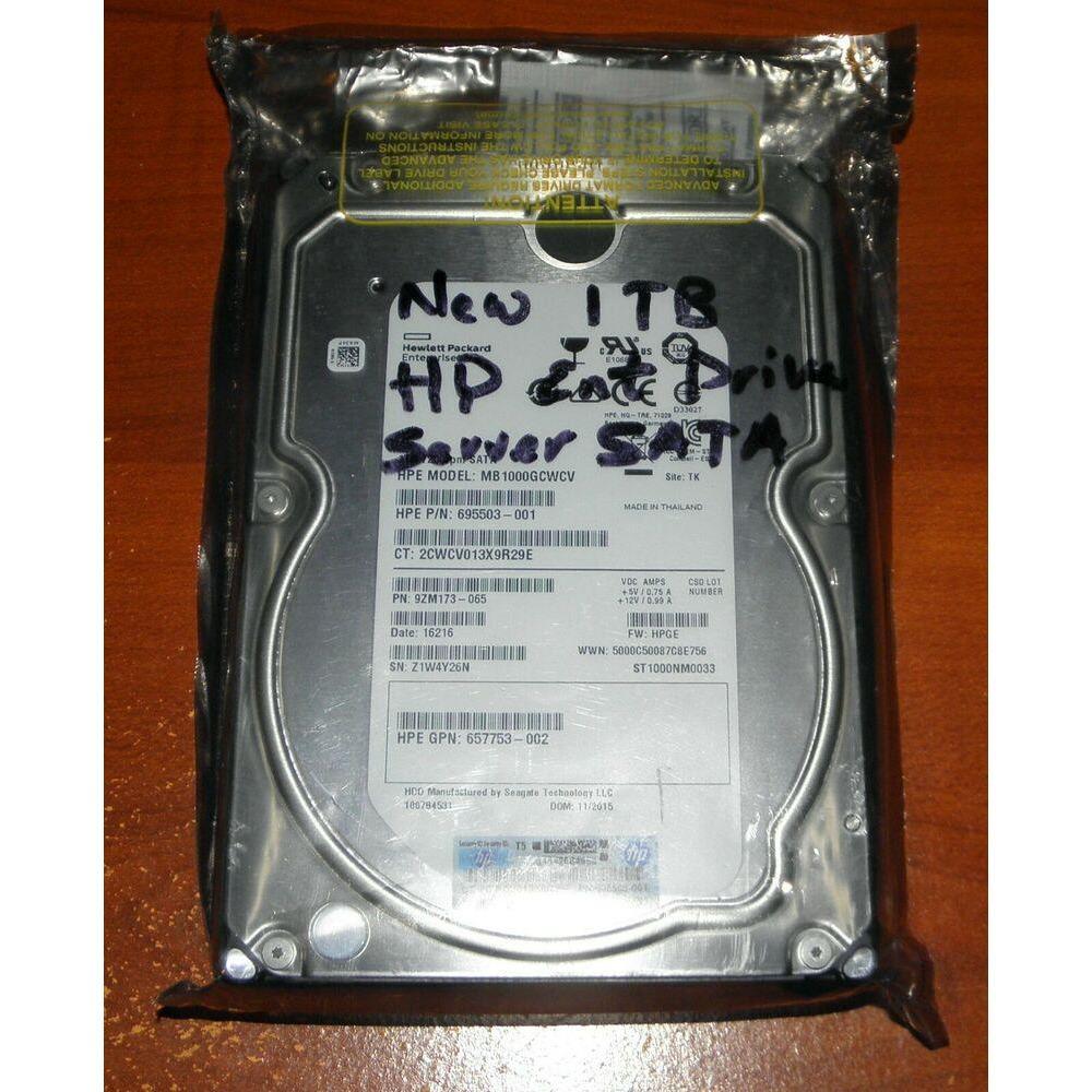 HP MB1000GCWCV 1TB 7200RPM 3.5" SATA Server Hard Drive PN:695503-001 - AloinfoUSA