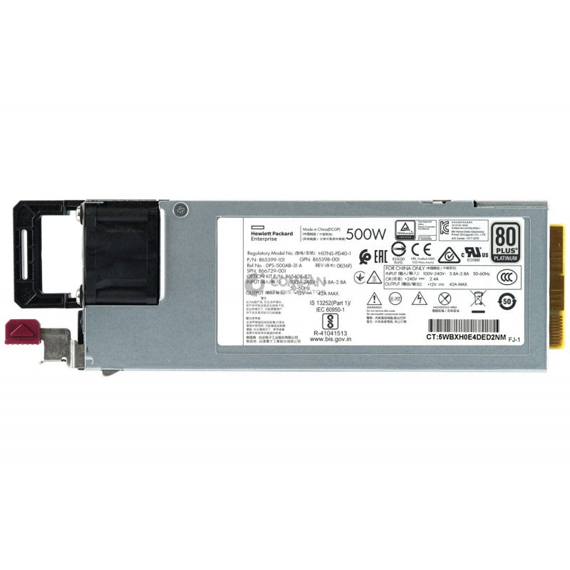 Fuente HP 500W Gen10 Power Supply Low Halogen Platinum DL380 DL360 G10 865408-B21 - AloTechInfoUSA