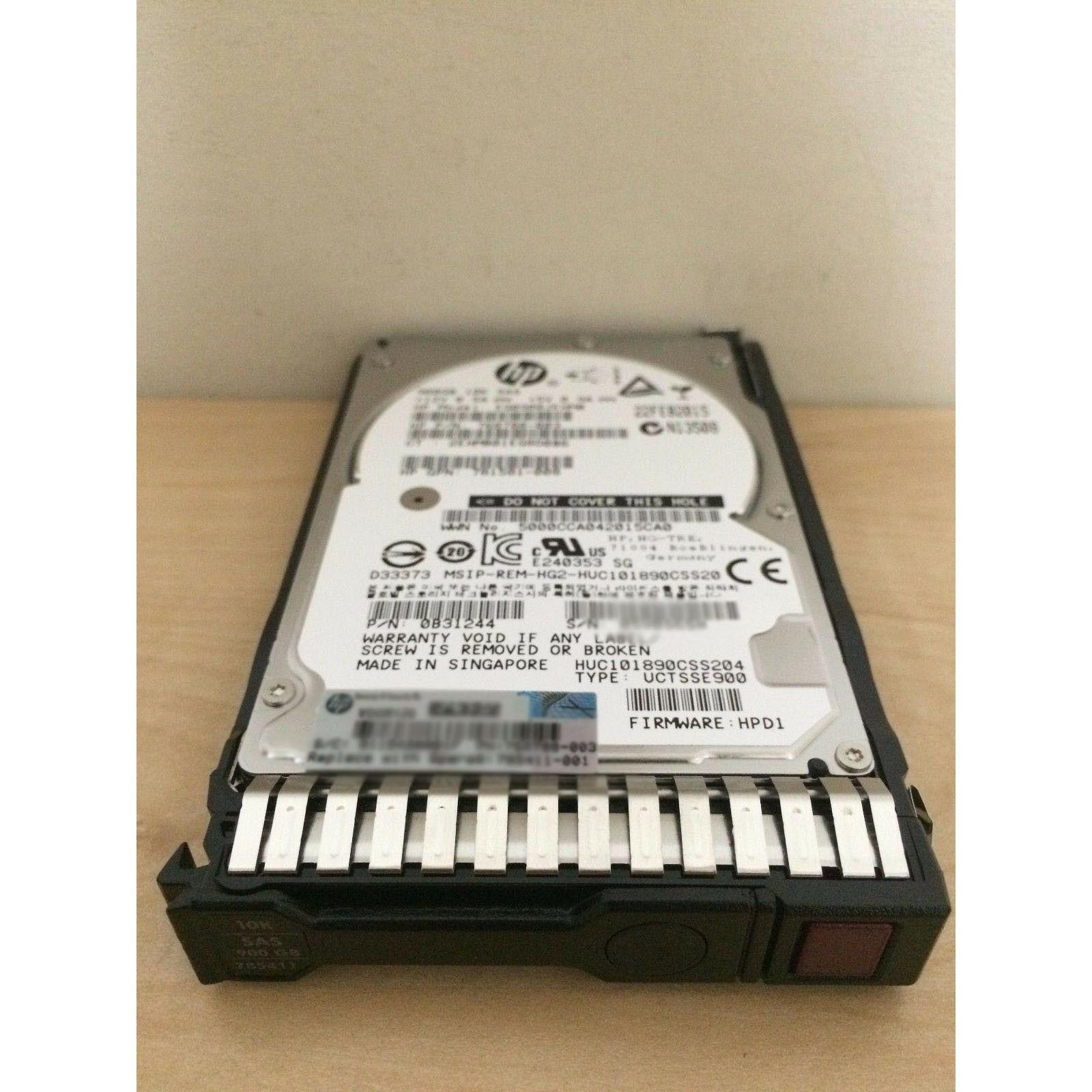 HPE 785069-B21 | 785411-001 900GB 12G SAS 10K RPM SFF 2.5-INCH SC ENTERPRISE HD 4514953788589 - AloinfoUSA