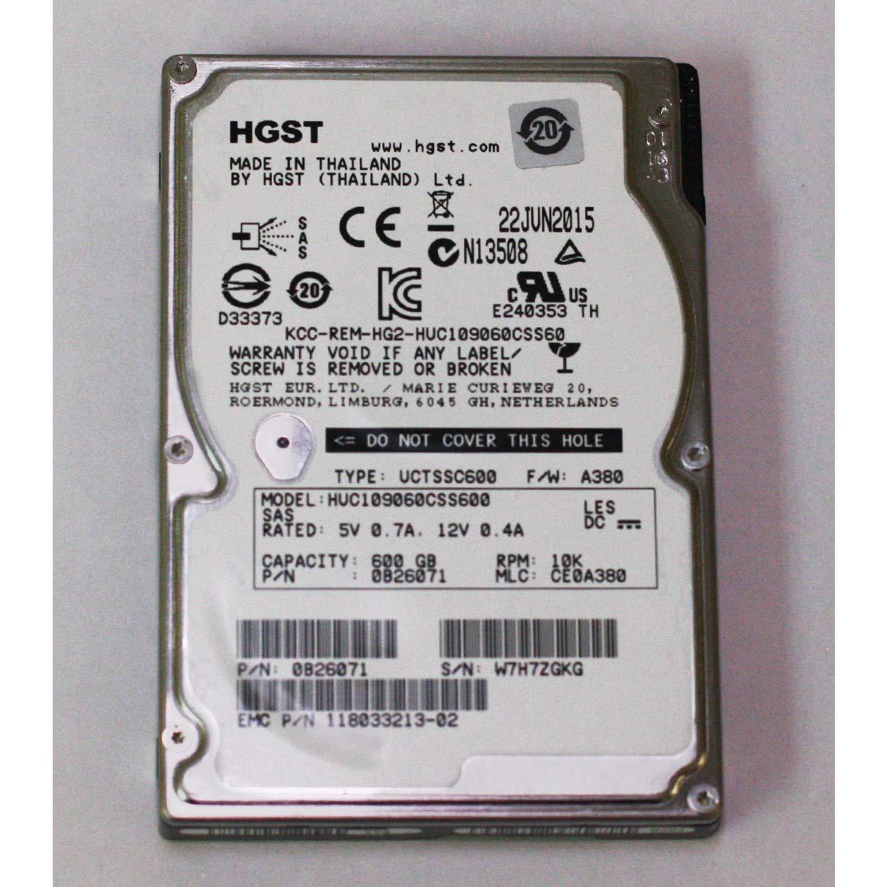 HUC109060CSS600 HITACHI 600GB 10K 2.5 6G SAS HDD - AloinfoUSA