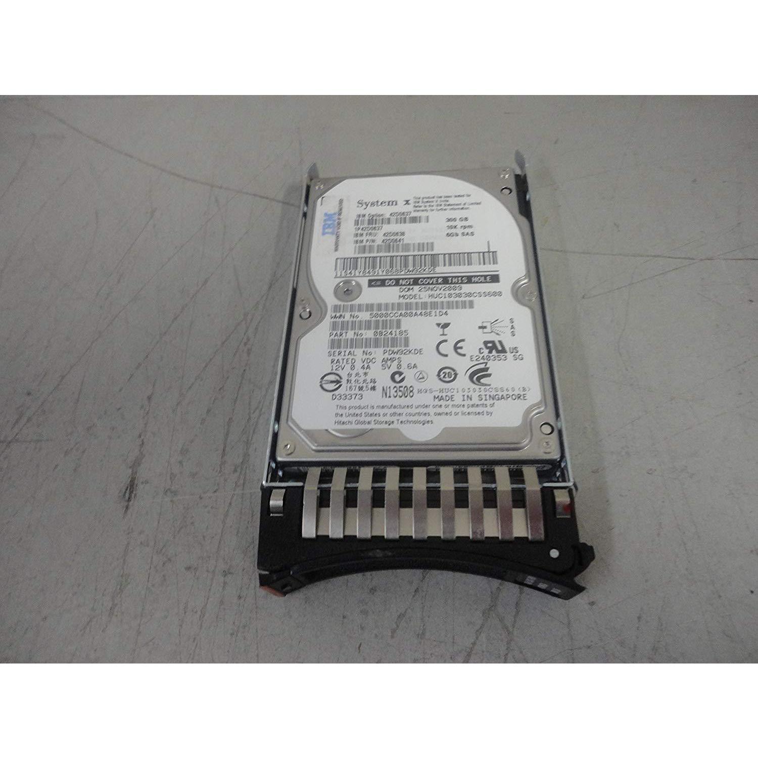 IBM 300GB 42D0638 42D0637 42D0641 10000 RPM SAS 6GB/s 2.5" Hard Drive w/ tray - AloinfoUSA